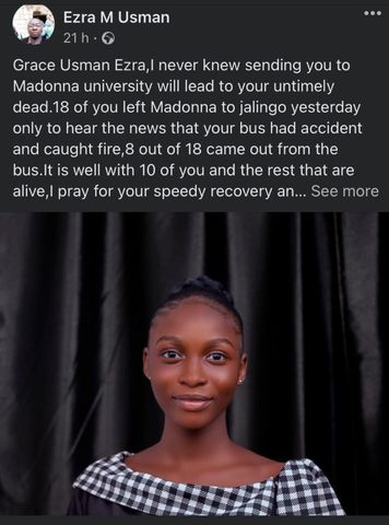 Madonna university accident