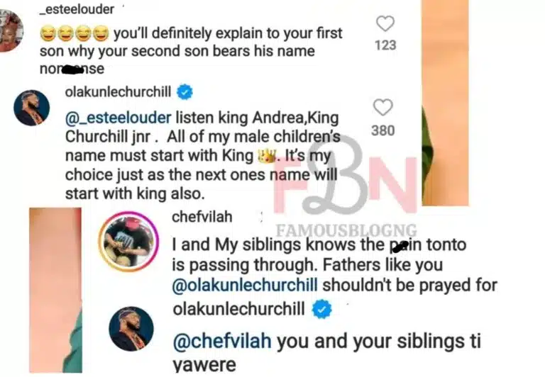 Churchill Olakunle Second Son Name