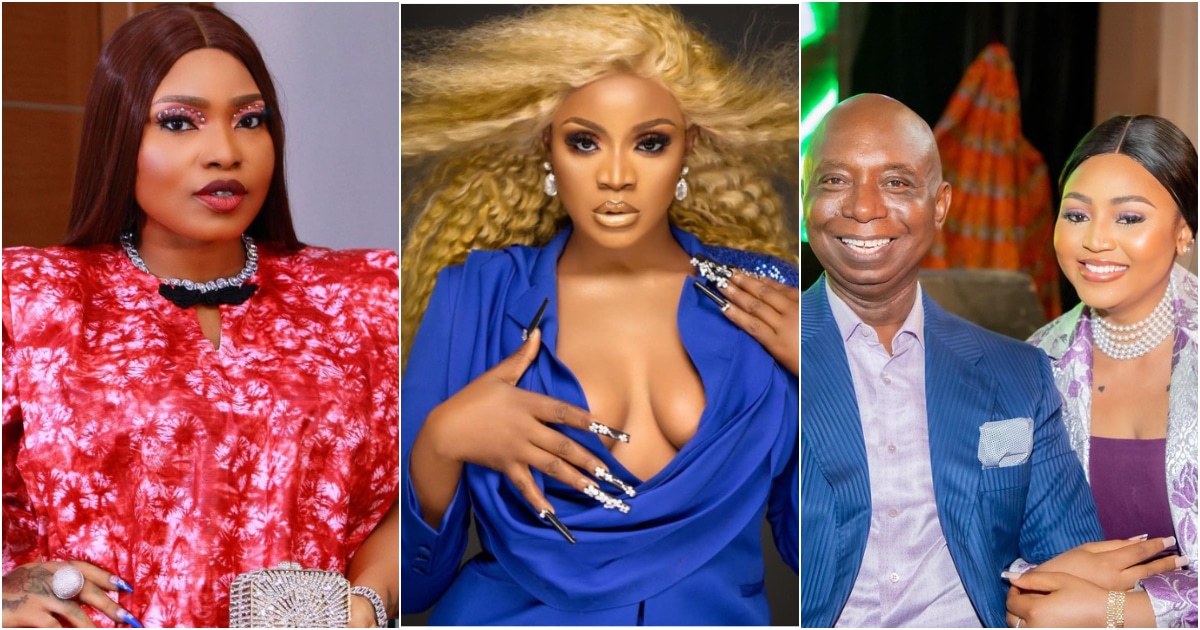 Madam rest, you are everywhere – Netizens drag Uche Ogbodo over comment on N20M gift from Ned Nwoko to Halima Abubakar