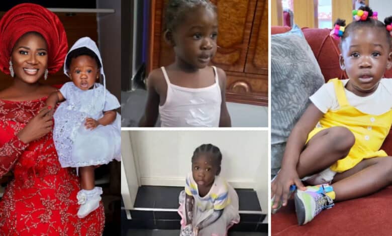 "Who wan rent pikin abeg" - Mercy Johnson frustrated after 4th child messed house with body lotion (VIDEO)