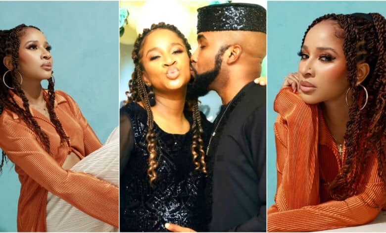 You're just perfect for me - Banky W gushes over wife, Adesua as she clocks 35
