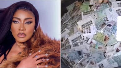This is wickedness - Angela Okorie shares video of thousands of PVCs trashed in a bin