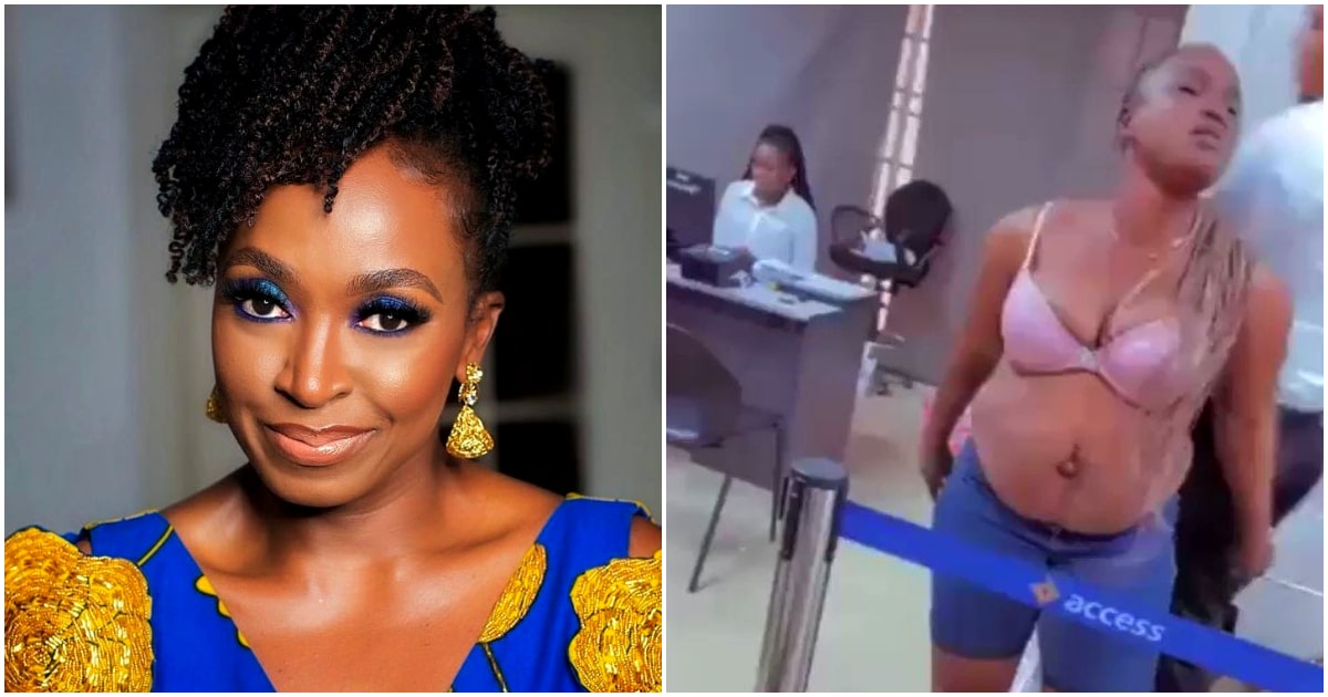 Lady strips naked in banking hall, demands all money from account