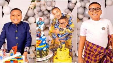 Tonto Dikeh gifts son with 10 plots of land on 7th birthday