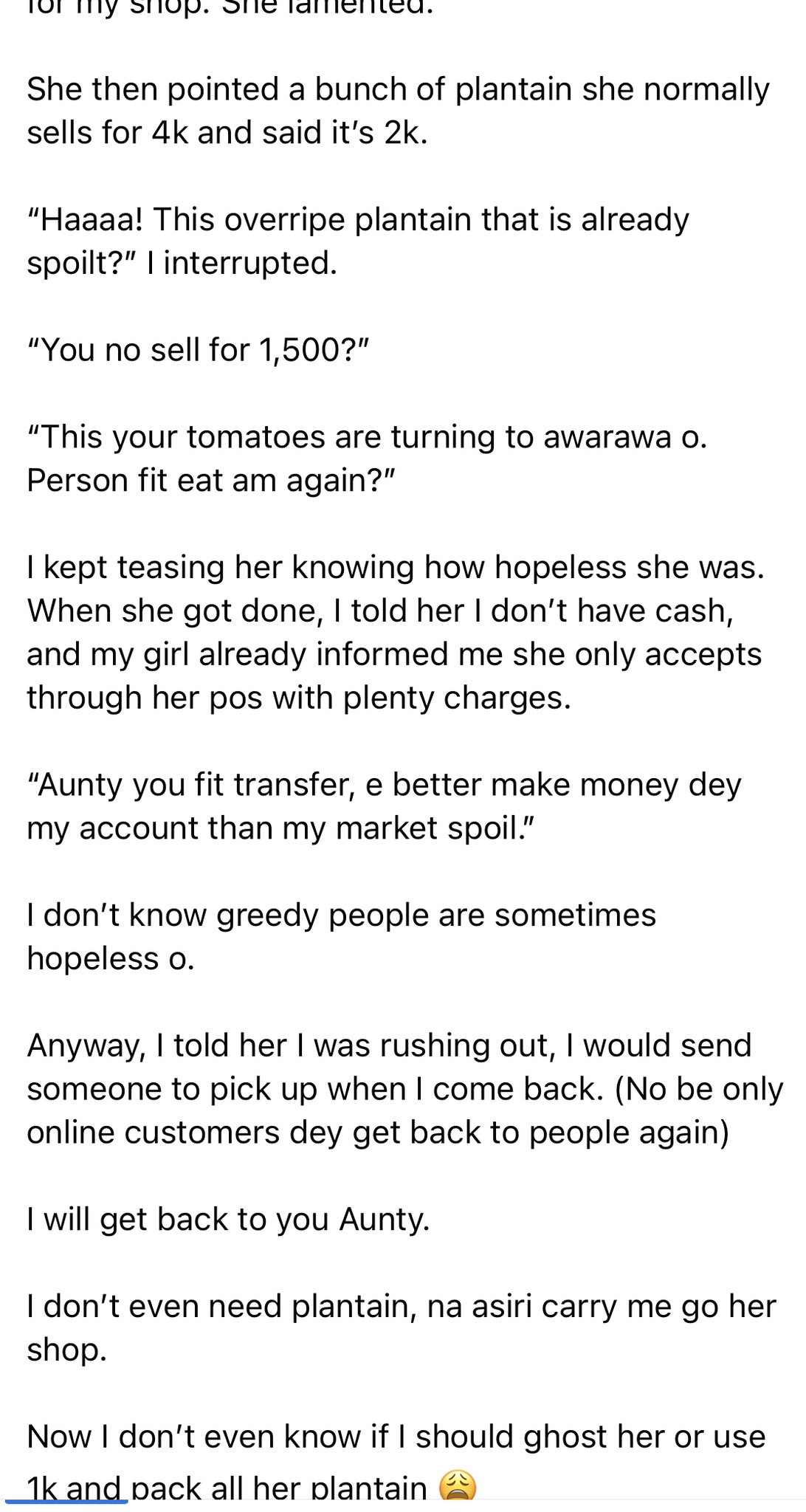 Naira Scarcity: How I dealt with vendor who charges double on bank transfer — Lady