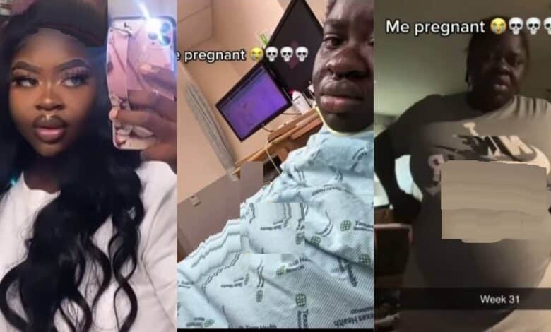 Lady pregnancy transformation
