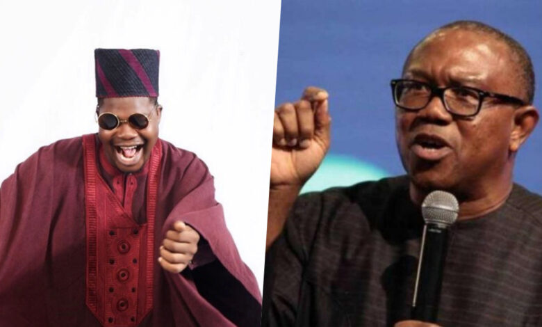 Mr Macaroni reacts to Peter Obi defeating Bola Tinubu in Lagos state