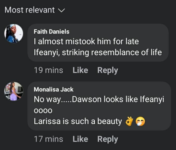 "The resemblance" — Netizens gush as Larissa London shares video of Davido's son