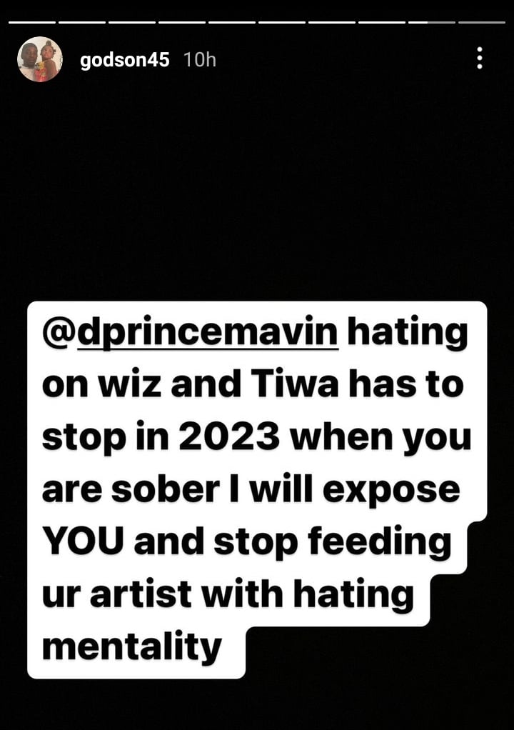 Wizkid's Aide, Godson, Exposes D'Prince's Negative Attitude Towards Wiz and Tiwa Savage  