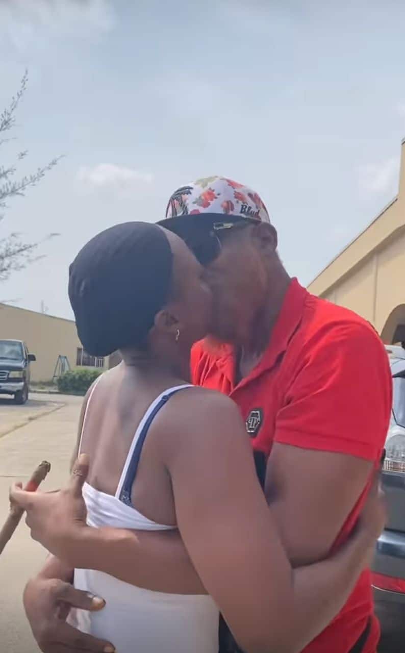 Kate Henshaw and Chidi Mokeme share a kiss as they reunite, netizens react (Video)