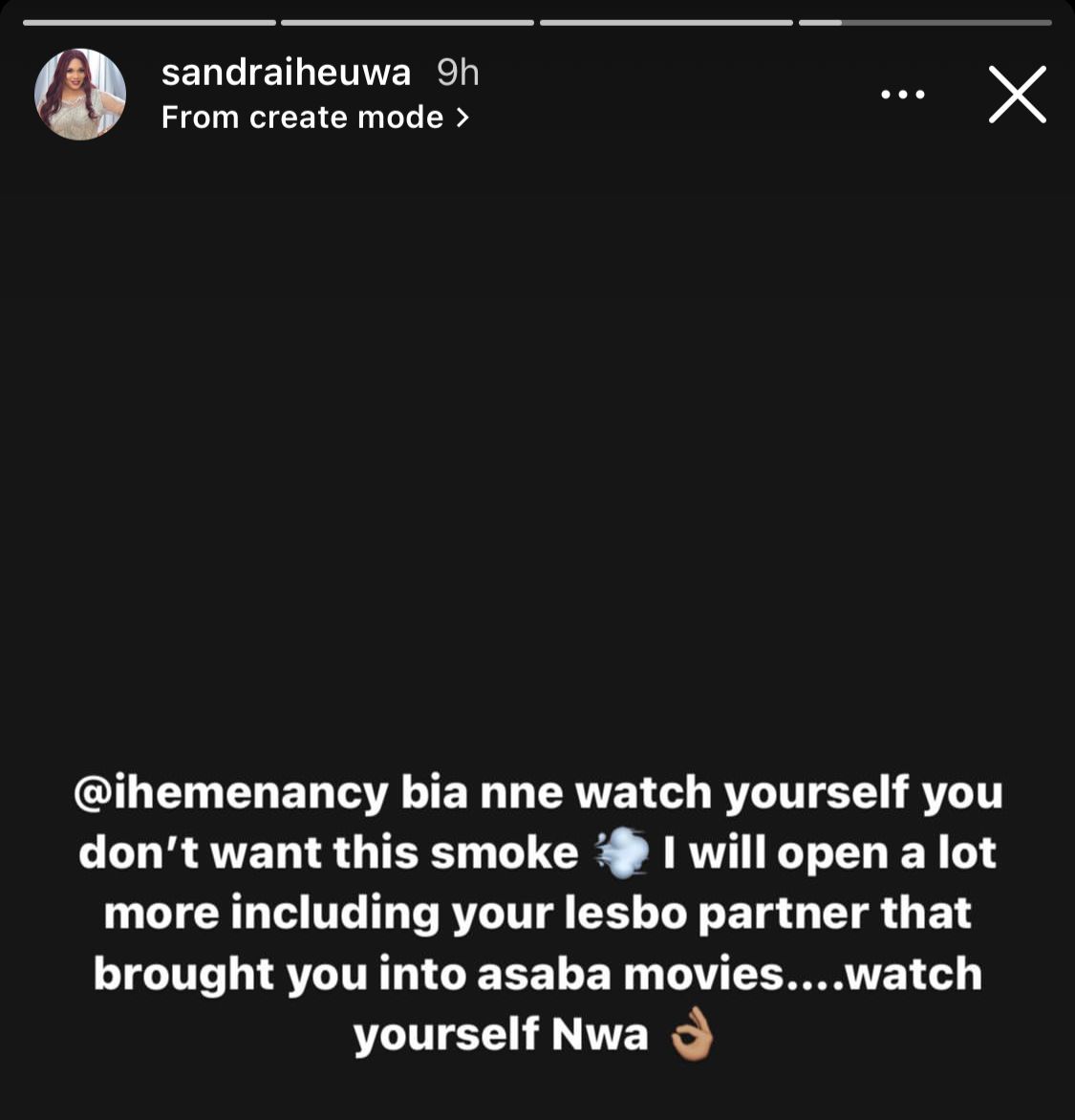 "Queen of abortions"  — Sandra Iheuwa lambasts Iheme Nancy, accuses her of sleeping with her husband