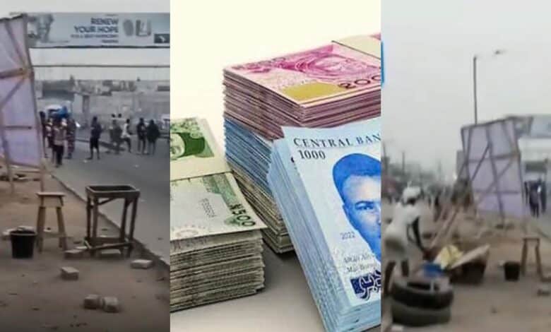 Just In: Unrest in Mile 12, Ketu over Naira scarcity (Video)