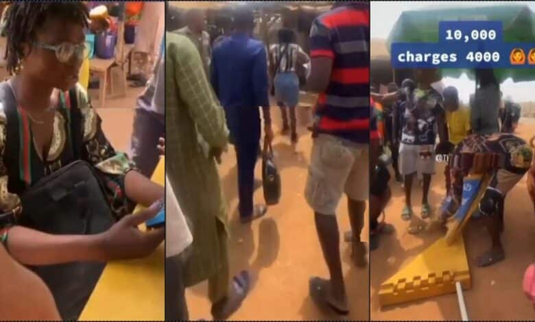 POS vendor accosted by angry customers over N4K charges on N10K cash withdrawal (Video)