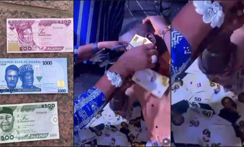 Naira Scarcity: Event planners print 'special money' sprayed at event (Video)