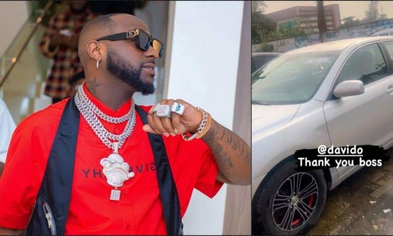 Davido gifts one of his crew members a new car