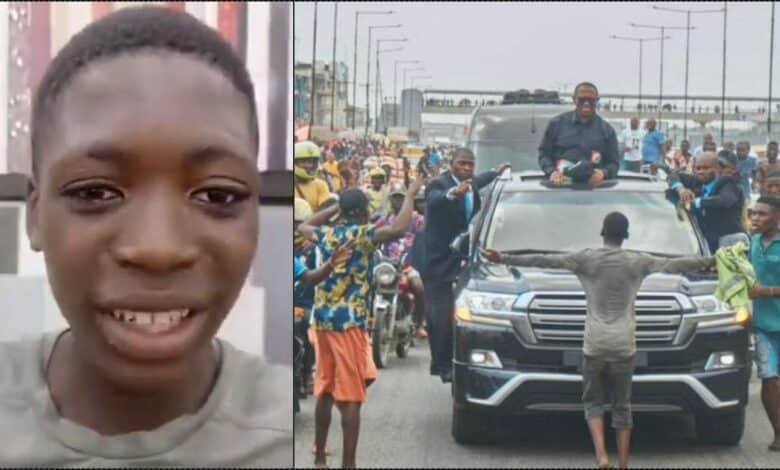 Why I stood in front of Peter Obi’s convoy during Lagos Rally – Teenager (Video)