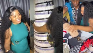 "Where una dey see this love sef" - Reaction as man goes all out for lover on her birthday (Video)