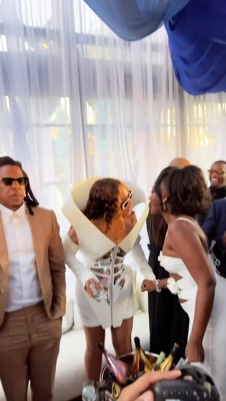 Tems spotted with Jay Z and Beyonce ahead of 2023 Grammy Awards (Video)