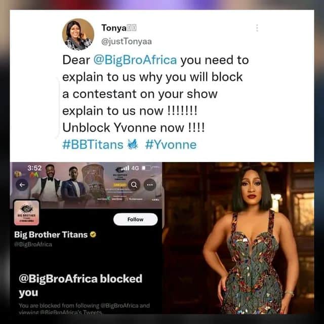 BBTitans organizers called out for blocking housemate, Yvonne