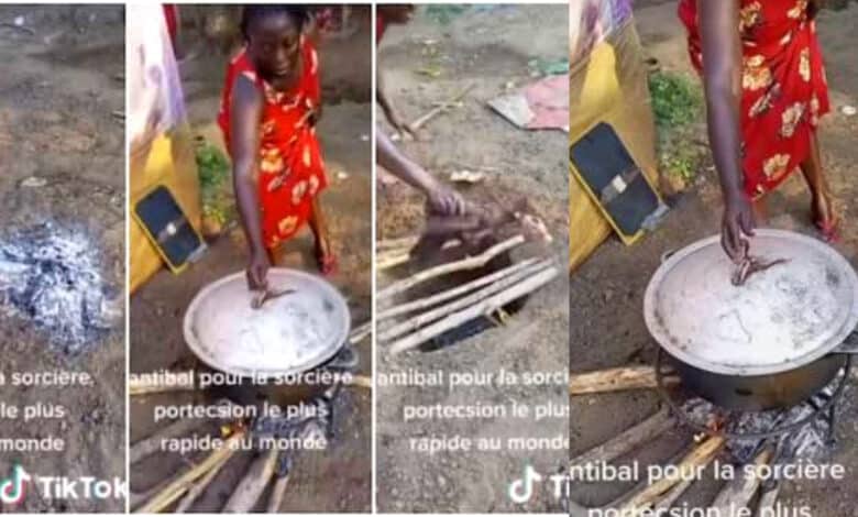 Lady exposes items Mama Put seller buried where she cooks her food