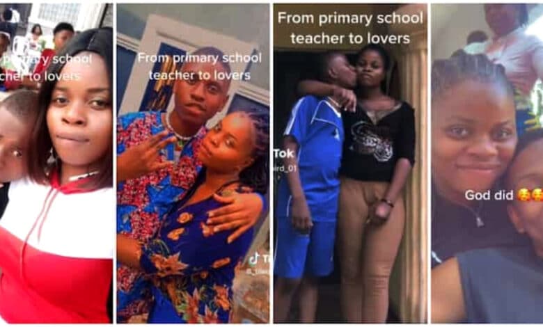 Primary school teacher falls in love with former pupil, flaunts him