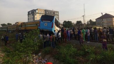 Train collides with BRT Bus in Lagos
