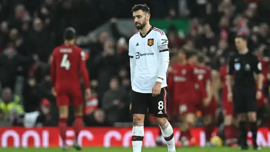 Gary Neville slams Bruno Fernandes for asking to be subbed off at 6-0 down to Liverpool