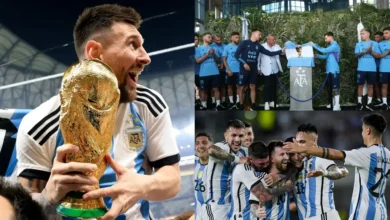 Lionel Messi reacts to Argentina training camp being renamed after him