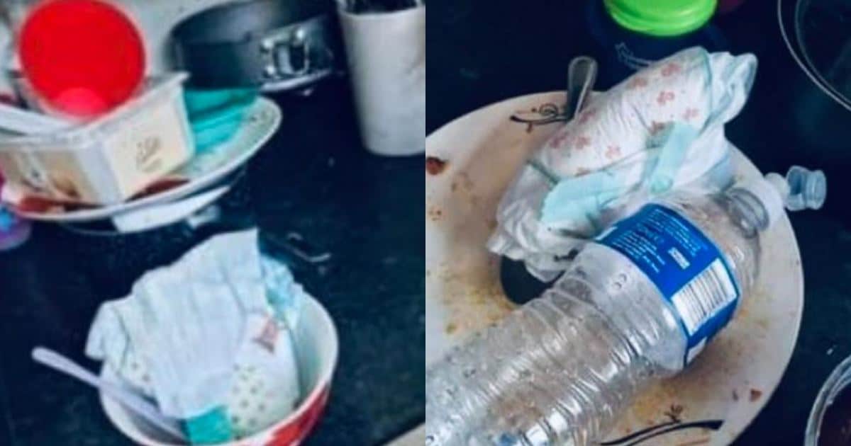 Man seeks help over wife’s habit of leaving diapers in plates