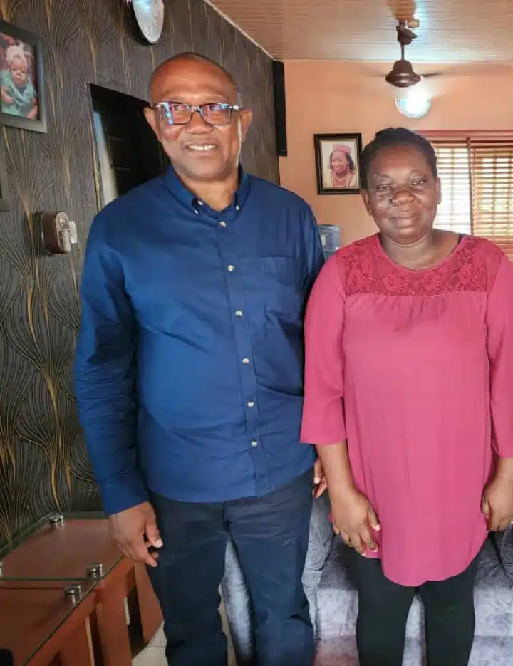 Peter Obi has paid a visit to Mrs. Jennifer Efedi