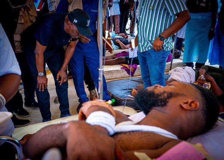 Nigerians fume as victims of Lagos train crash get treatment outside hospital over limited space