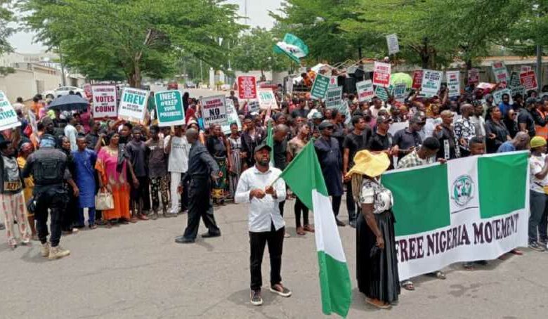 Women protest topless at US Embassy in anger over 2023 election