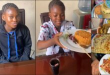 Lady shows off transformation of niece who returned skinny from boarding school (Video)