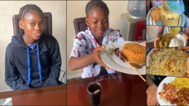 Lady shows off transformation of niece who returned skinny from boarding school (Video)