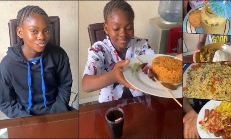 Lady shows off transformation of niece who returned skinny from boarding school (Video)