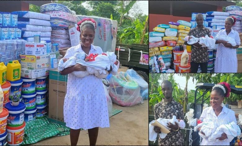 Sight-impaired woman who welcomed triplets receives loads of gifts following viral video