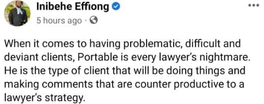 Why Portable is every lawyer’s nightmare - Legal Practitioner laments