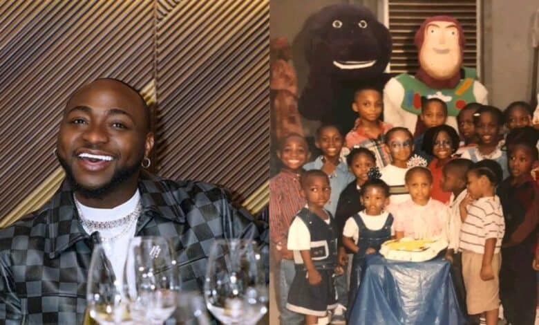 Davido throwback birthday party smiling