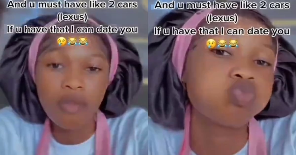 “You must have at least two Lexus cars” – Lady lists requirements for men who want to date her (Video)