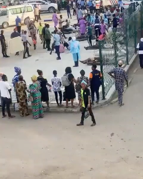 Nigerians fume as victims of Lagos train crash get treatment outside hospital over limited space