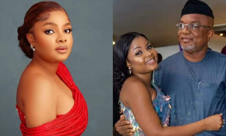 Bimbo Ademoye daddy cries wedding day