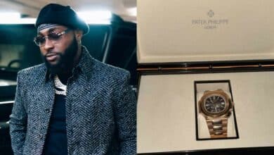Davido Patek Phillipe wrist watch