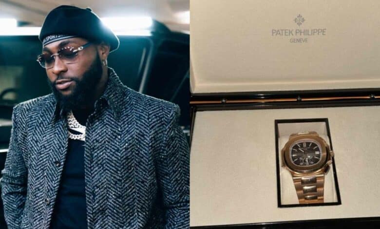 Davido Patek Phillipe wrist watch