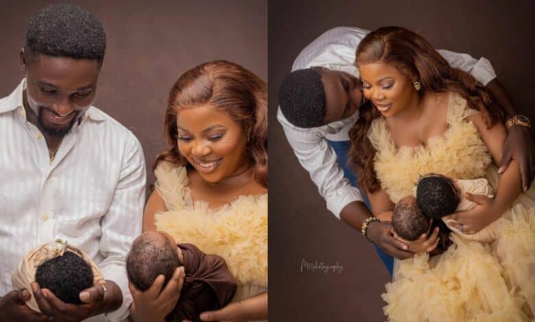 Adeniyi Johnson and wife celebrate twins 41 days after birth