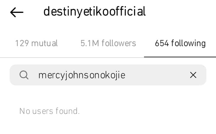 Mercy Johnson unfollows Destiny Etiko, Nuella Njigbigbo, others over alleged politics