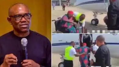 Netizens react as Peter Obi arranges private jet for a stranded elderly man