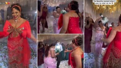 "My biggest supporter" - Bride refuses to throw her bouquet, gives single elder sister