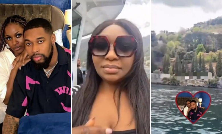 Moment Shella shipper visited Lake Como to inspect Bella and Sheggz's future wedding venue (Video)