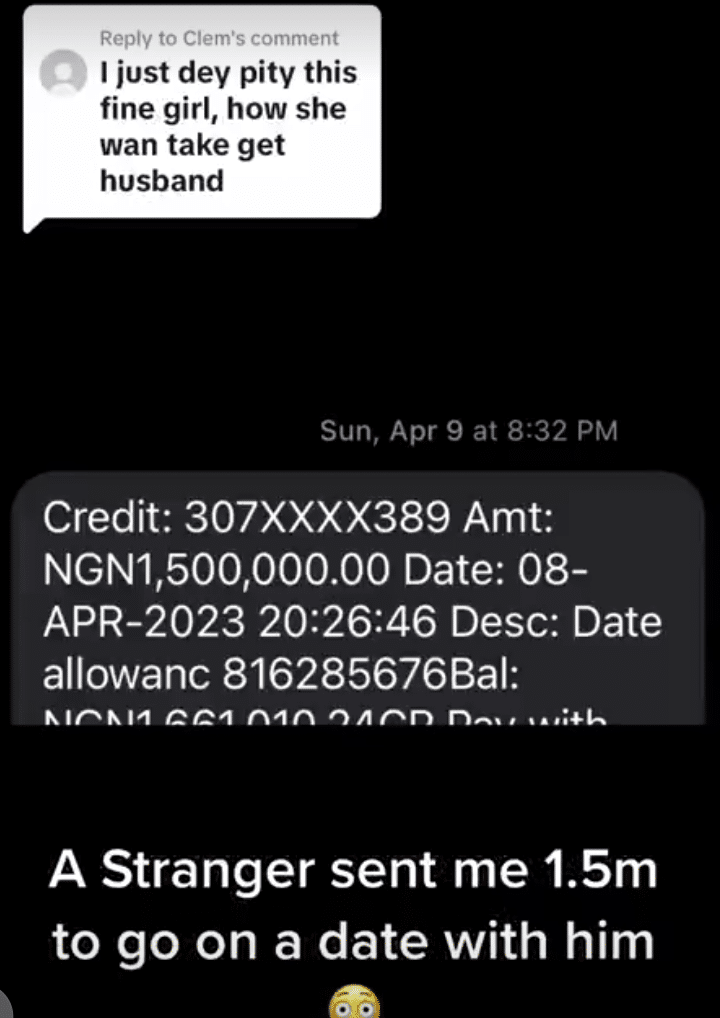 Nigerian lady stirs reactions after revealing how a stranger she met online gave her N1.5million