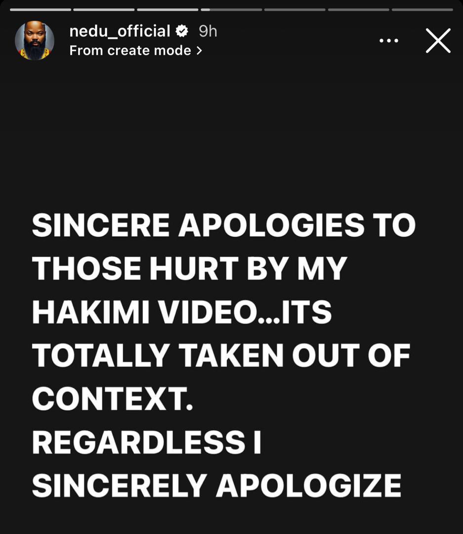 Nedu tenders apology over 'marriage is dead comment' on Achraf Hakimi's saga